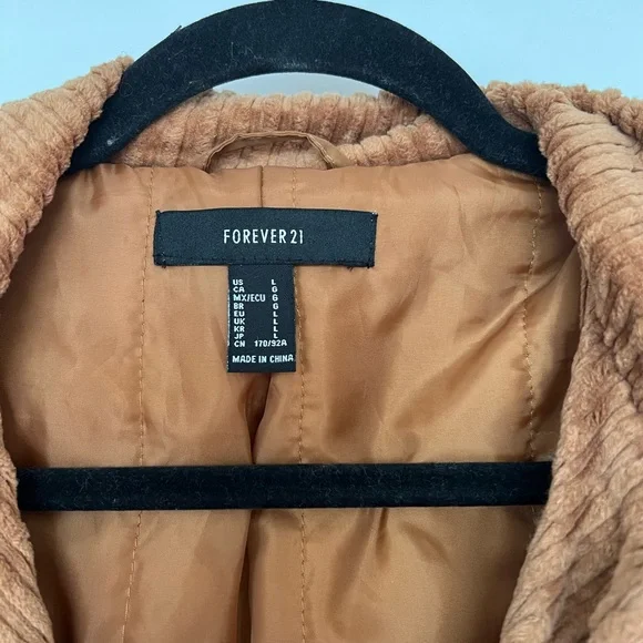 Forever21 Brown Corduroy Jacket Size Large - Picture 4 of 4